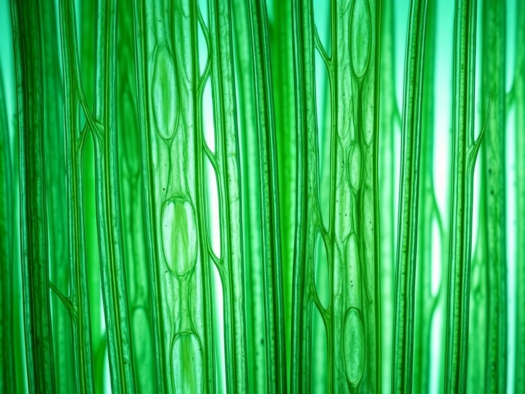 Fibres de céleri au microscope