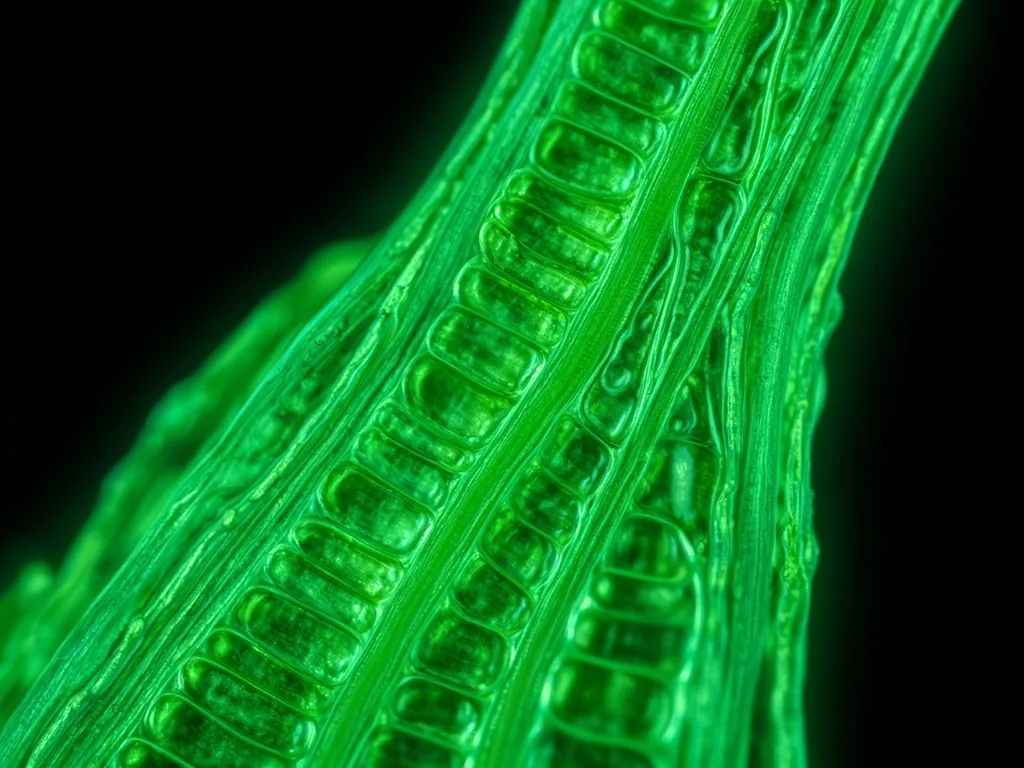 Structure microscopique de fibres végétales